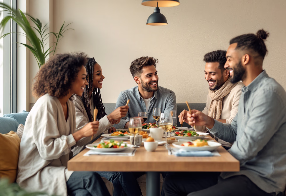 Multilingual digital menu displayed on phone